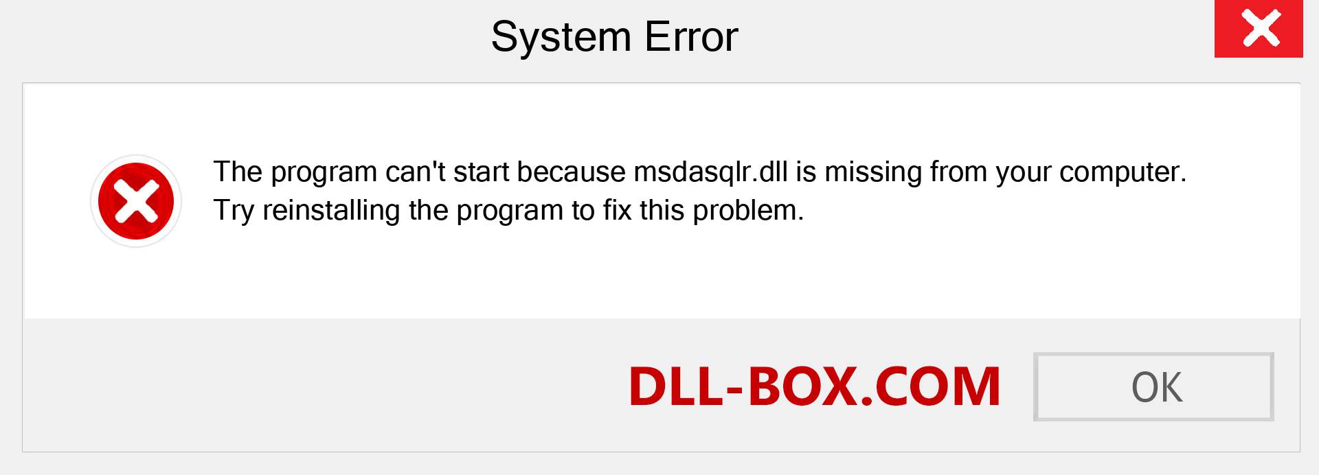  msdasqlr.dll file is missing?. Download for Windows 7, 8, 10 - Fix  msdasqlr dll Missing Error on Windows, photos, images